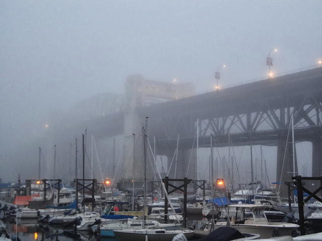 Foggy Vancouver, Burrard Bridge