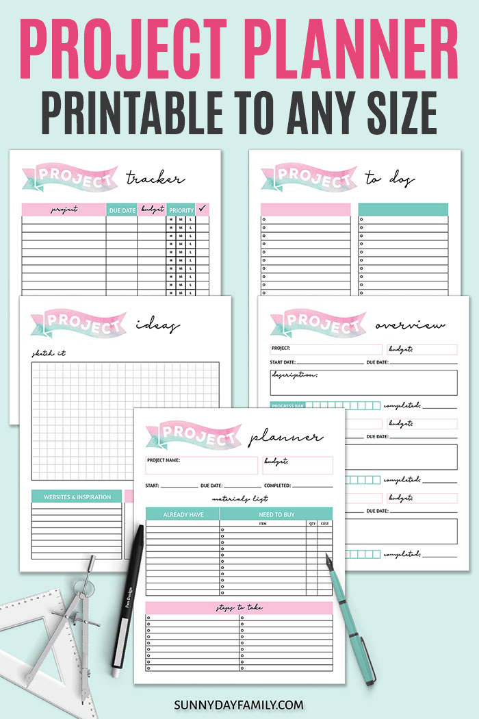 Free Printable Project Planner Pages