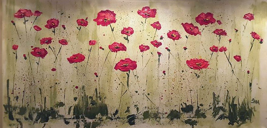 Angela Anderson Art Blog: Easy Palette Knife Poppies Acrylic Painting  Tutorial