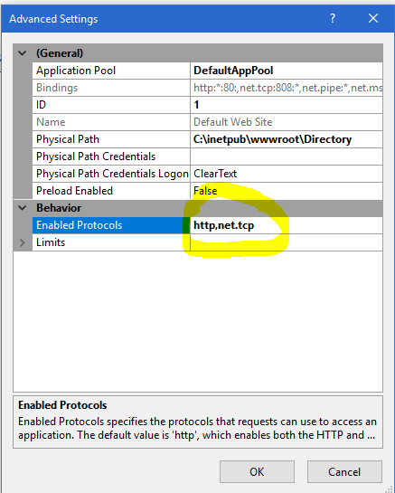 WCF non HTTP activation