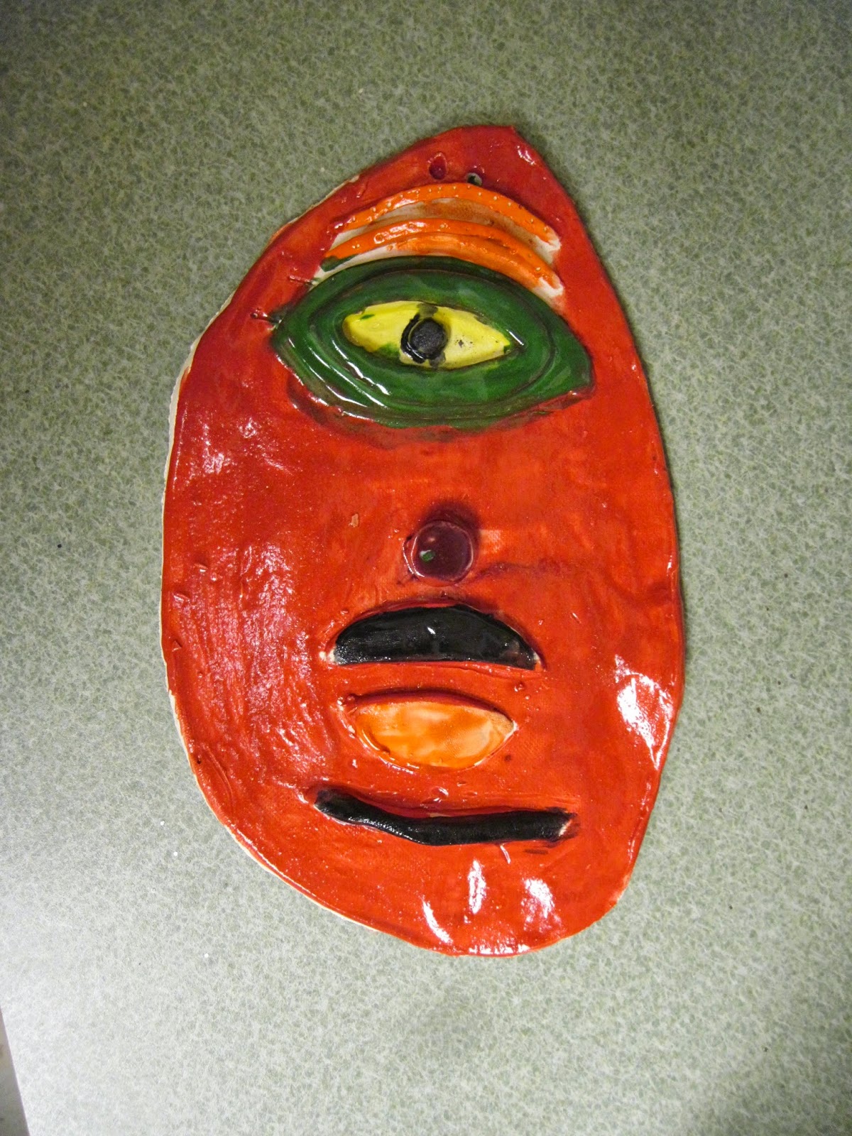 Lines, Dots, and Doodles Clay Masks, Art Club