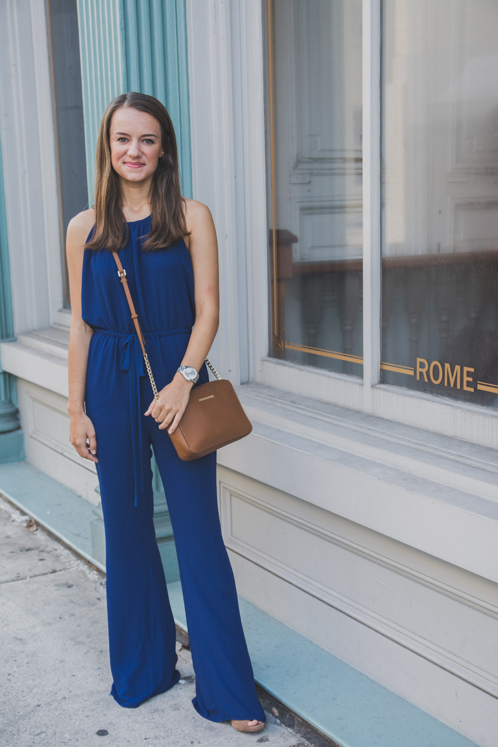 Pretty as a Peony: Navy Jumpsuit