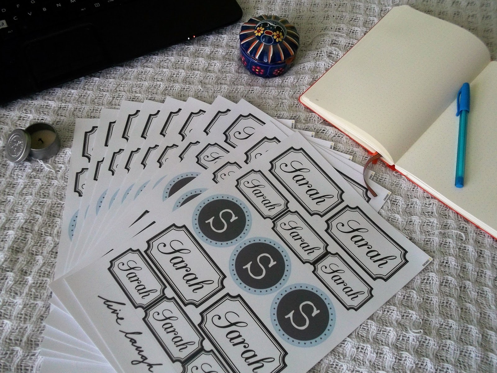 Bows & Clothes Custom Stickers from StickerApp + a Coupon Code!