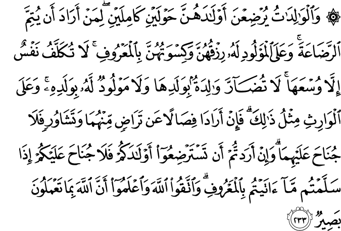 Surat Al-Baqarah Ayat 233