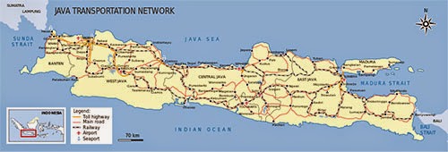 tourist map of java