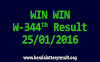 WIN WIN W 344 Lottery Result 25-1-2016