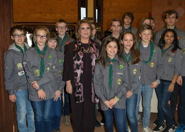 Grand Duchess Maria Teresa of Luxembourg at Red Cross Ball and visited Red Cross Bazaar in Luxembourg