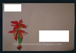 poinsettia quilt card