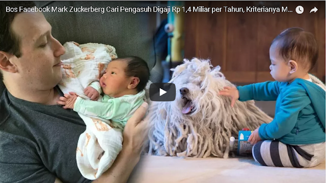 Digaji Rp 1,4 Miliar, Kalau Jadi Pengasuh Anak Bos Facebook, Tapi Kriterianya Harus Seperti ini Digaji Rp 1,4 Miliar, Kalau Jadi Pengasuh Anak Bos Facebook, Tapi Kriterianya Harus Seperti ini