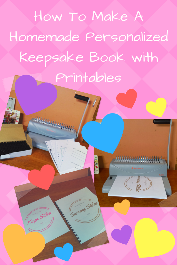 how to make a homemade personalized keepsake book with printables