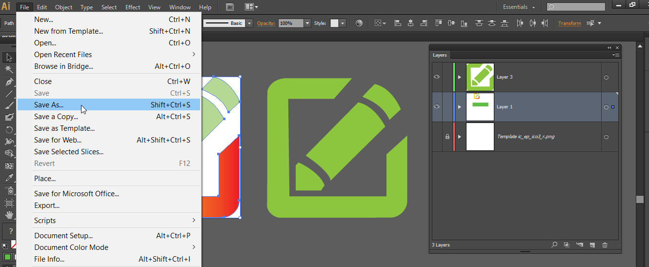 การส่งออกบางส่วนของภาพ ใน illustrator cs6