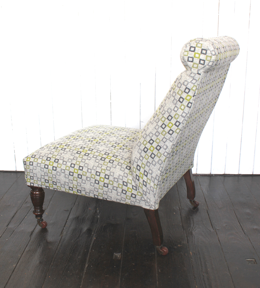 Mick Sheridan Upholstery Victorian BolsterBack Chair in Welsh Wool