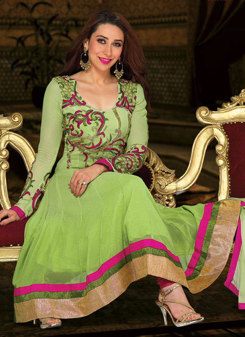 Karishma Kapoor in Designer Anarkali Suits by Natasha Couture - Latest ...