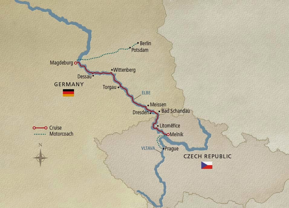 Карта германии река эльба
