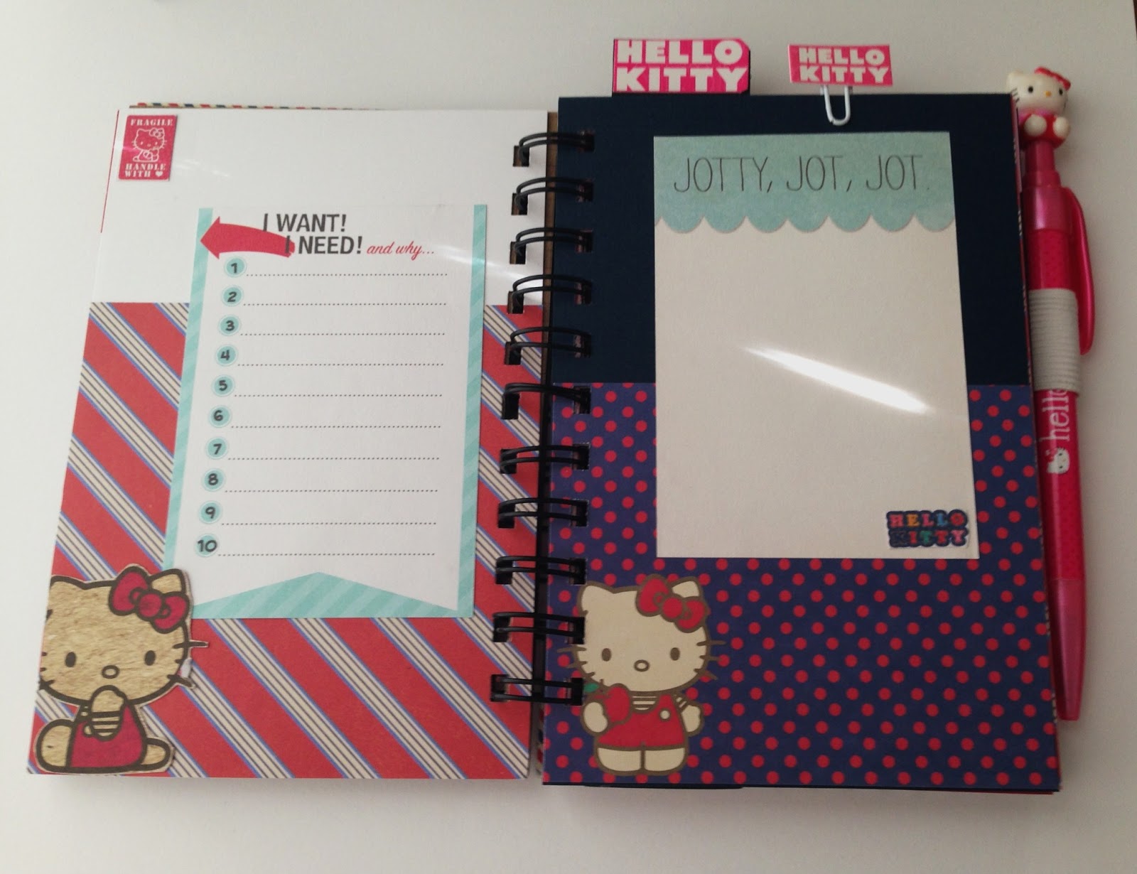 Craft Room Secrets DIY Hello Kitty planner
