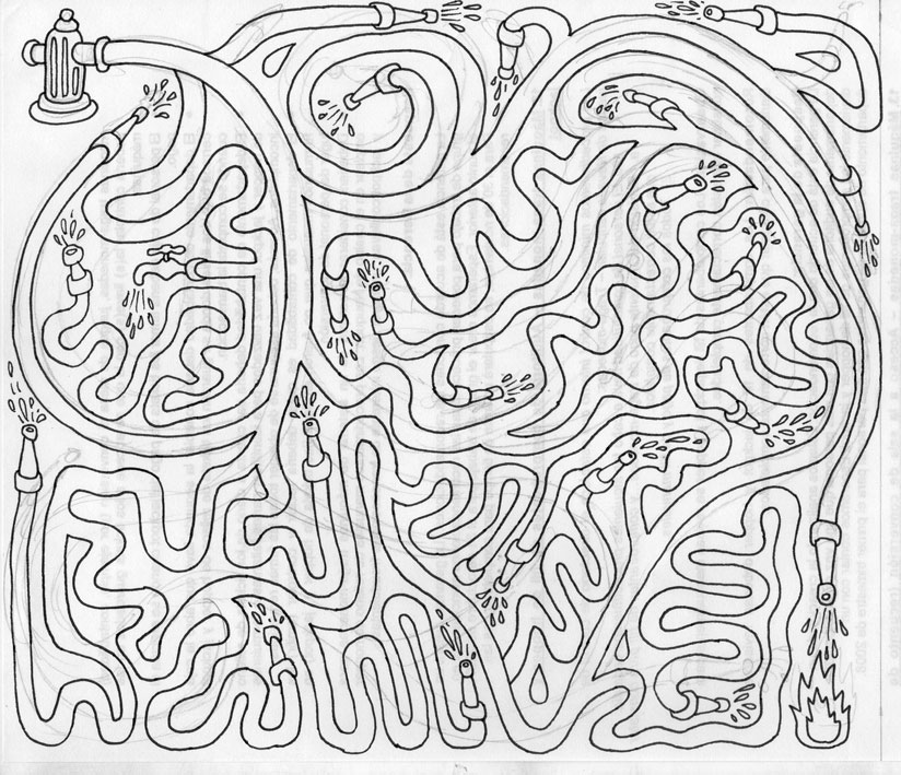 Ilustrador Alexiev Gandman: Paso a paso para hacer un Laberinto, para