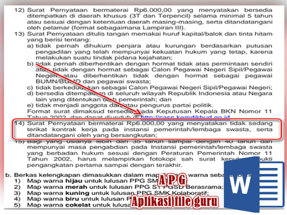 Contoh Surat Pernyataan Untuk Mengikuti Casn Kemdikbud 2016