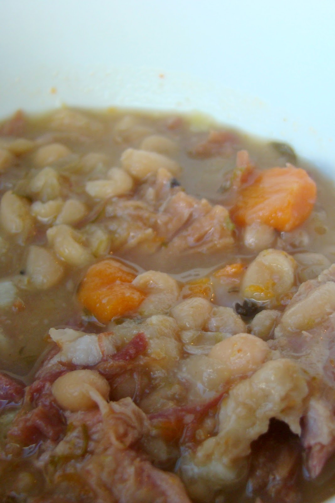 Nourished and Nurtured Ham, Bean, and Bacon Soup (gluten and grainfree)