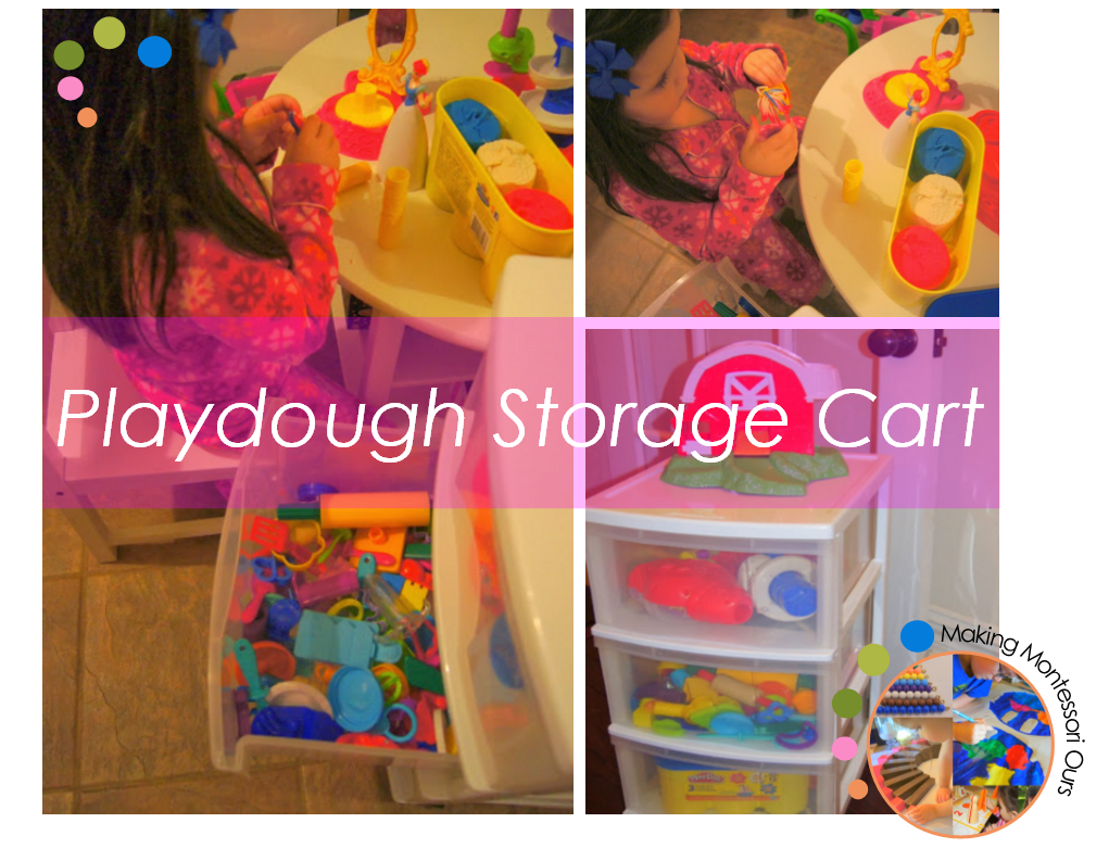 Making Montessori Ours: Playdough Storage Cart