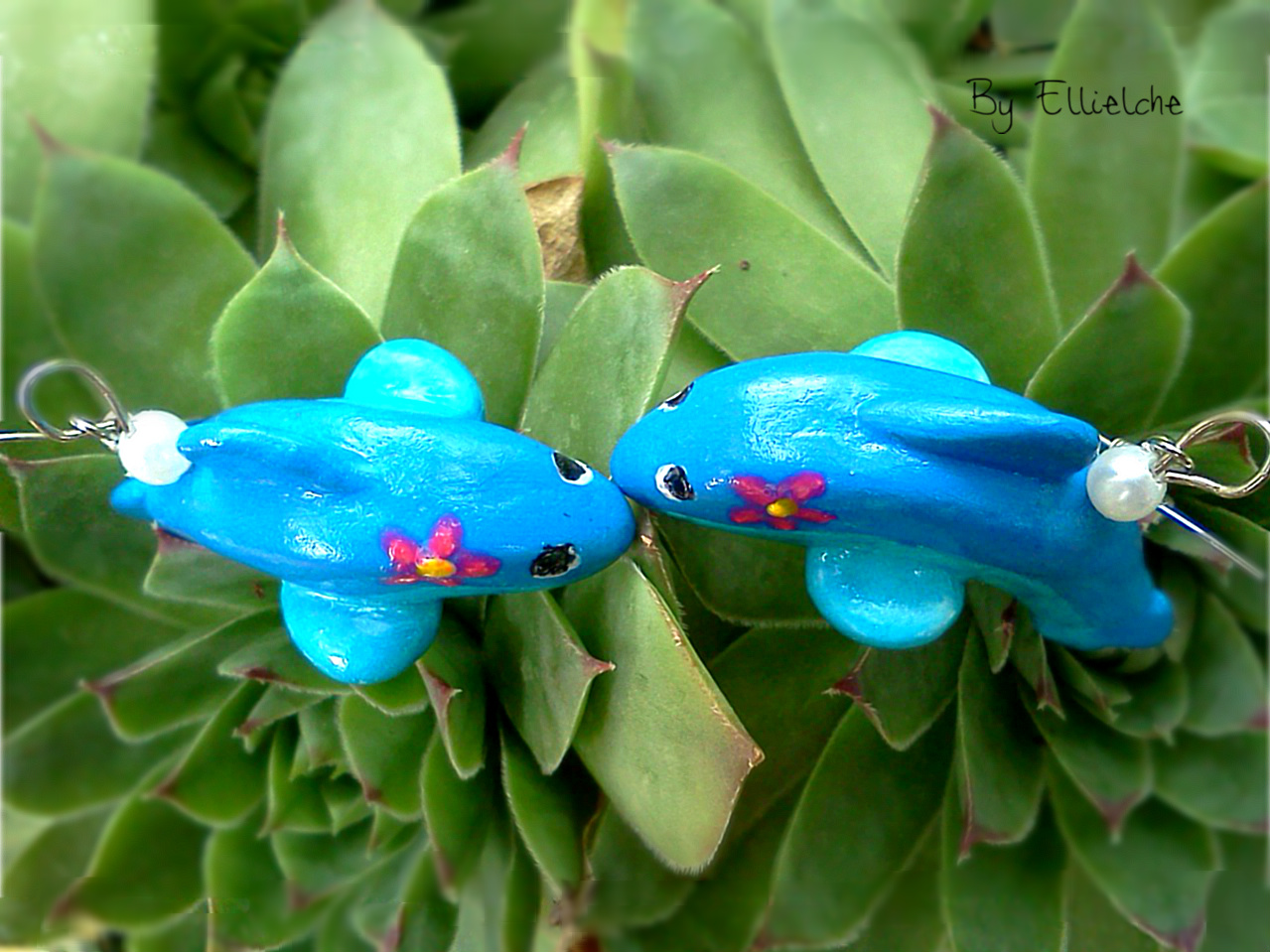 Swim with the dolphins * earrings * vselena