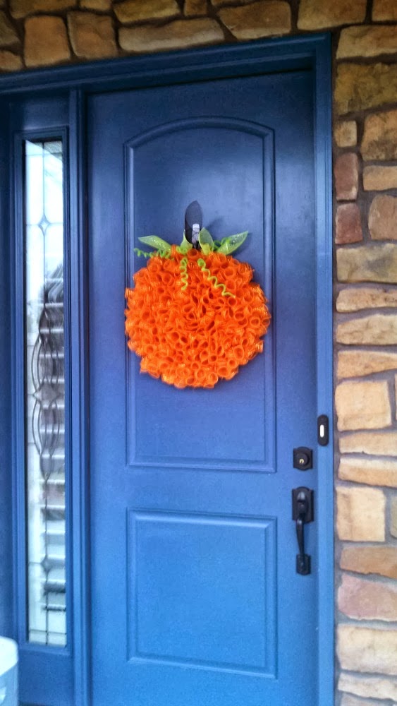 Sister Sally's Mesh Ribbon Pumpkin Wreath Tutorial and a Girls Night Out