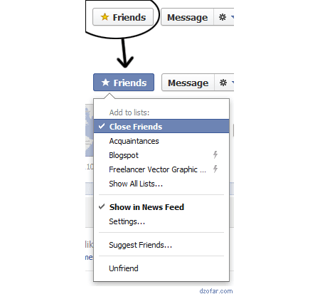 Close Friend di Facebook