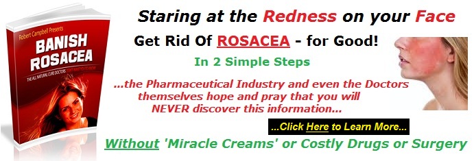Rosacea and acne; the red skin face