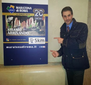 Maratona di Roma 2014. Conferenza Stampa.  Campidoglio - Sala Giulio Cesare.  Gianluca Guerrisi