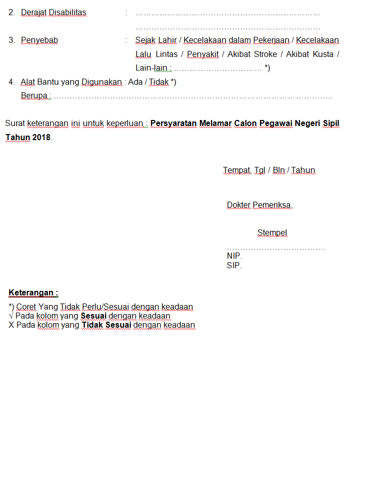 Format Terbaru Contoh Surat Lamaran Pernyataan Cpns