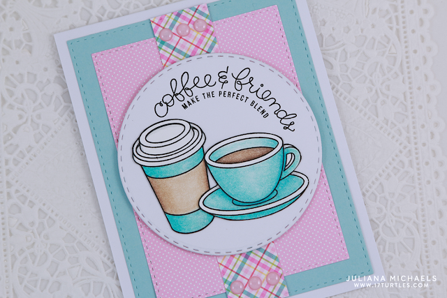 Coffee and Friends Card by Juliana Michaels featuring Simon Says Stamp Coffee and Tea Stamp Set