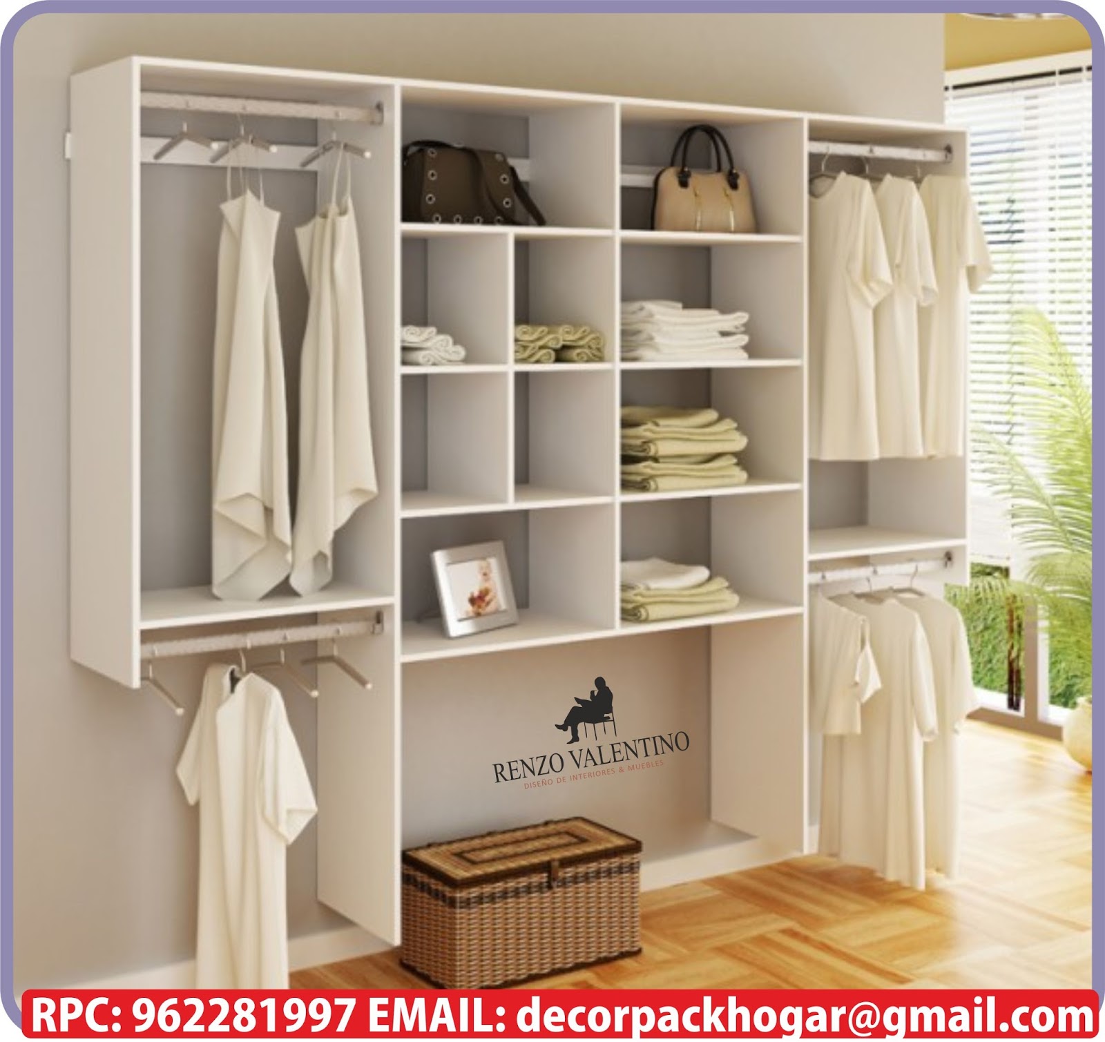 DISEÑOS FABRICACION DE CLOSET COCINA Y MUEBLES DE OFICINA RPC