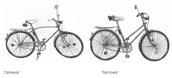 Велосипеды “Орлёнок” и “Ласточка”