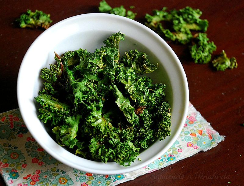 Siguiendo a Nenalinda Chips de Kale en el Microondas.....
