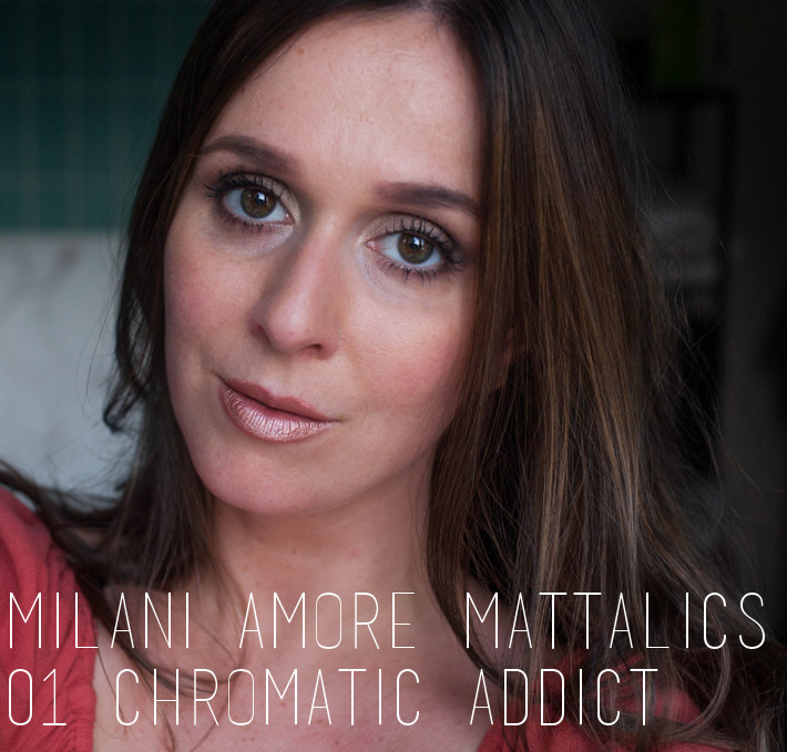 Metallic lipstick: Milani Chromatic Addict swatches and review