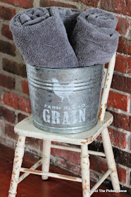 Rustic Farmhouse Grain Seed Bucket