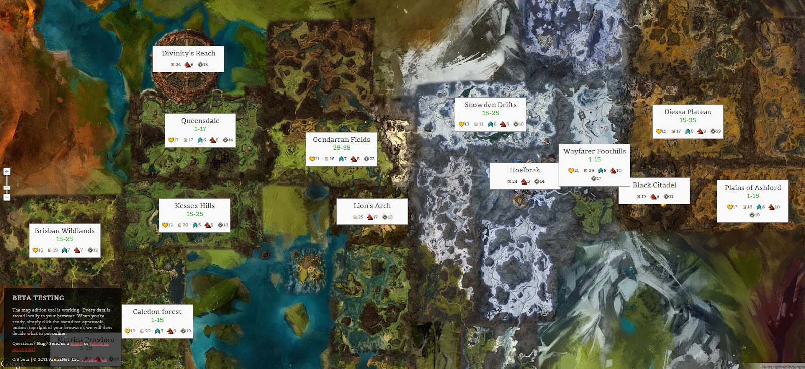 Landkartenblog: Interaktive Weltkarte von Guild Wars 2