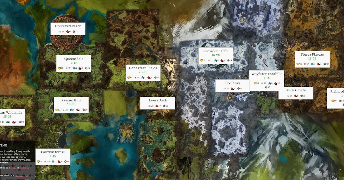 Landkartenblog: Interaktive Weltkarte von Guild Wars 2