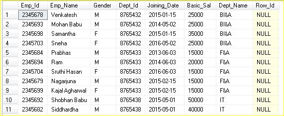 How To Add The Row Index With Partition By Column On Existing Table In SQL Server Power BI 