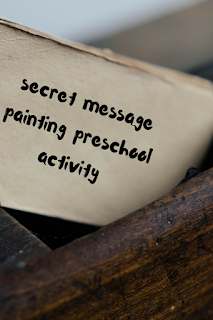 secret message painting preschool activity