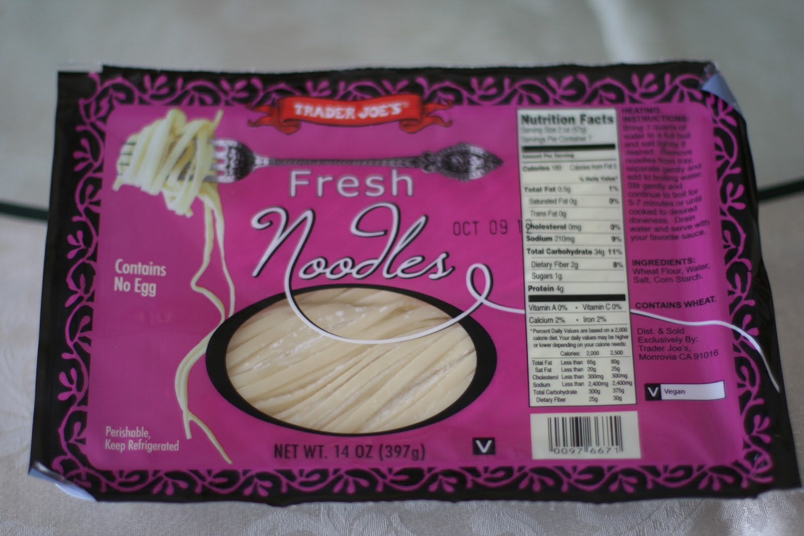 get allergy wise Product Review Trader Joe's Fresh Noodles, Eggfree