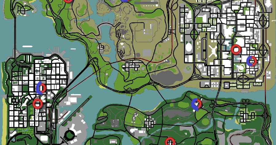 Todos os Lugares de colocar de 2 - GTA San Andreas - PS2 (Gameplay) 