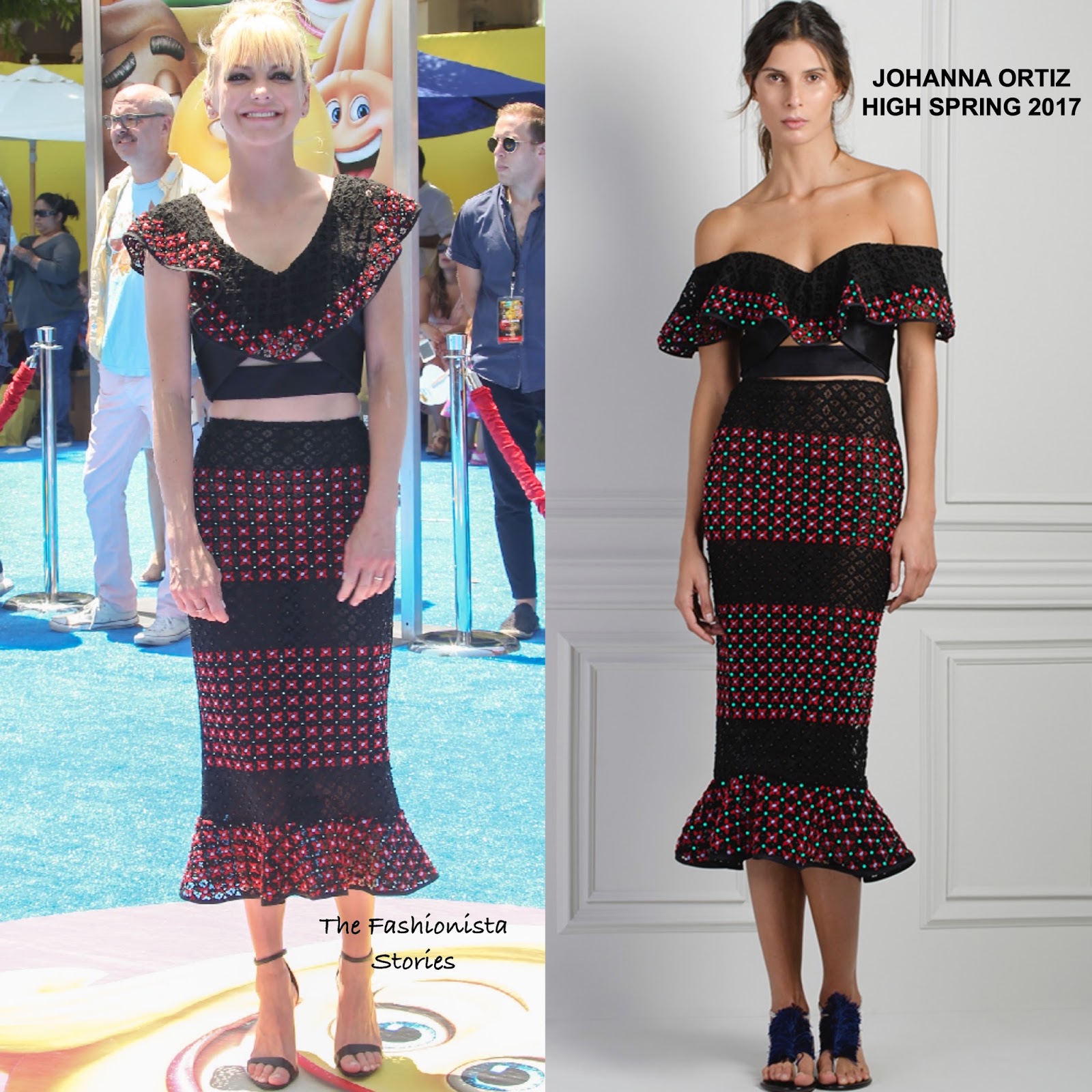 Anna Faris in Johanna Ortiz at 'The Emoji Movie' LA Premiere