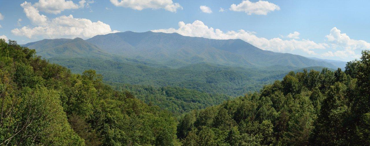 Gatlinburg Cabin Rentals Mount Leconte (Smoky Mountain Peak Viewed from Gatlinburg, Tennessee)