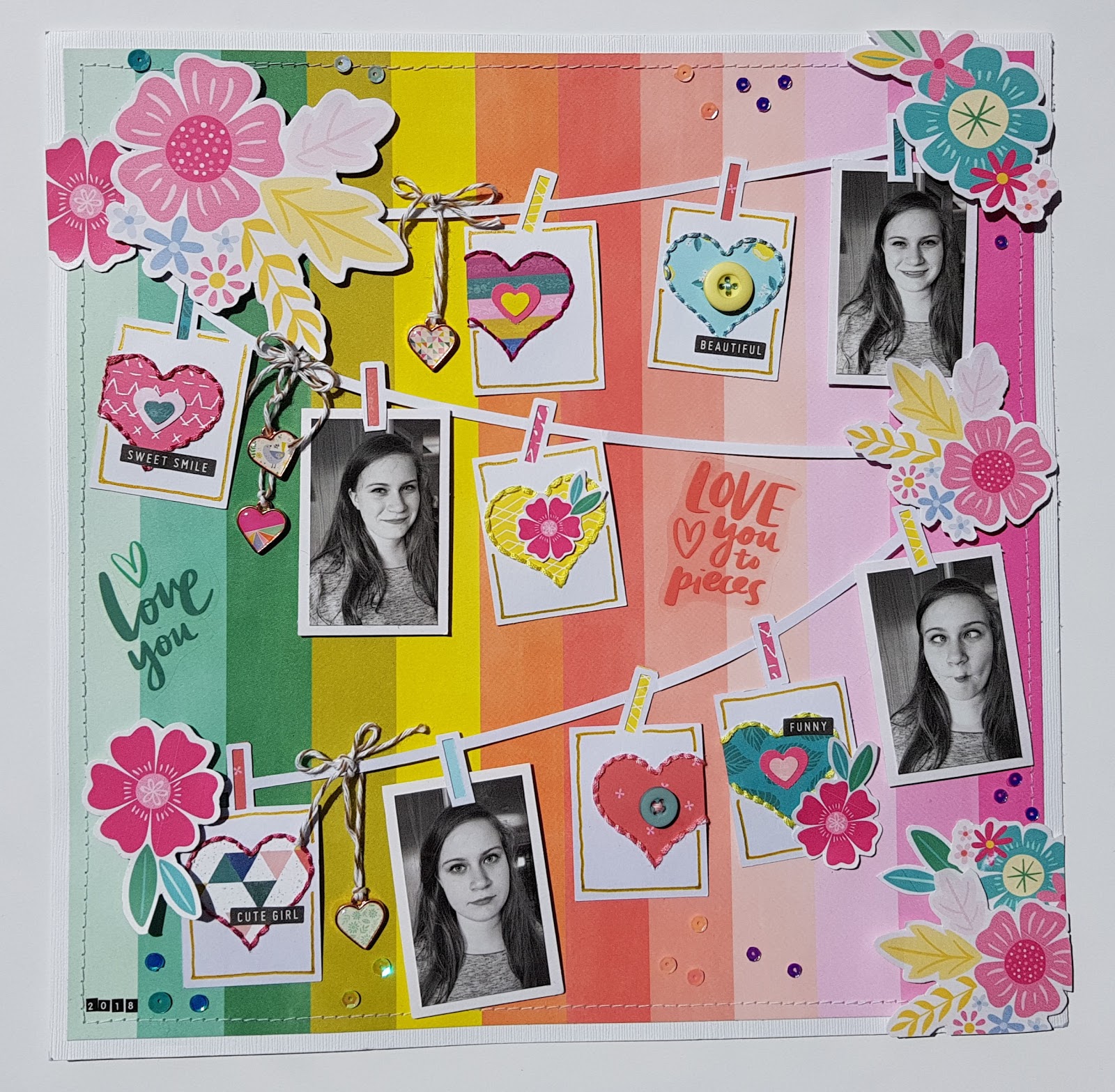 Scrap A Tabulous Paige Evans Frame Banner Hearts Cut File