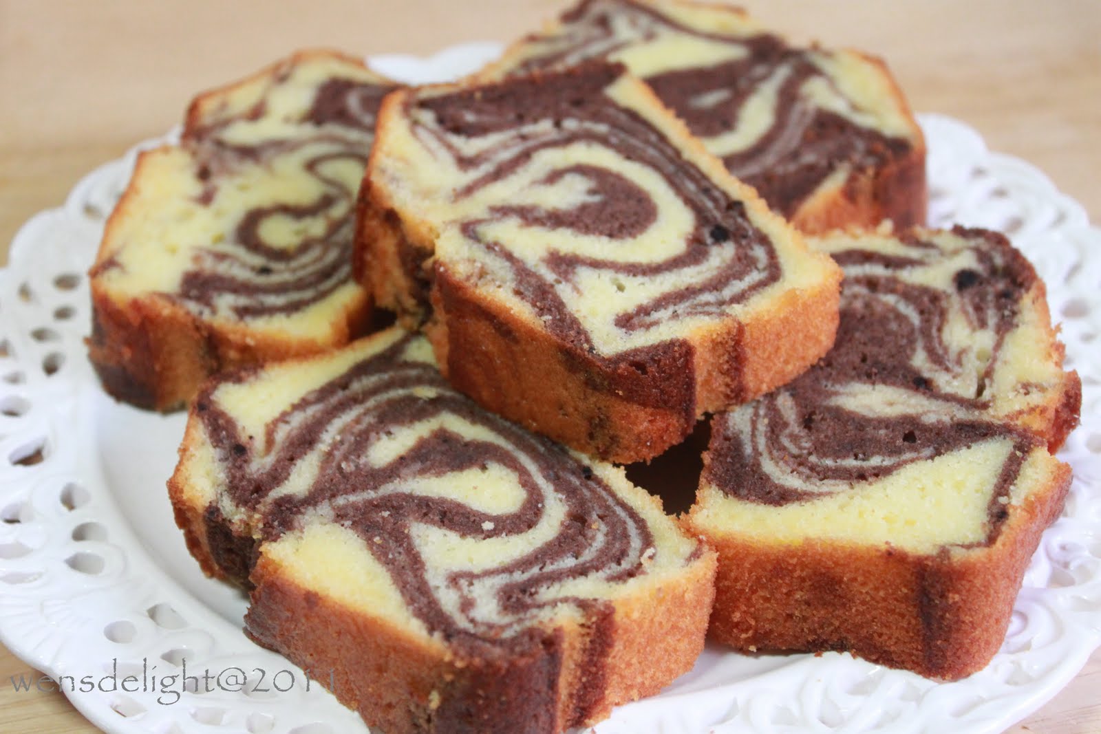 Wen's Delight Rum & Sour Cream Marble Cake