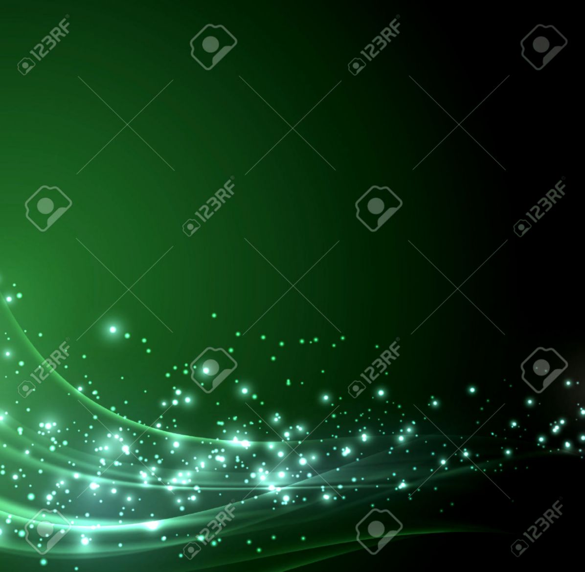 Green Sparkle Shimmering Abstract Background   With Light Line