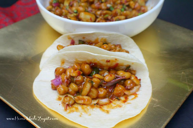 Easy Kung Pao Chickpeas Recipe with peanuts, vegetables, chili paste