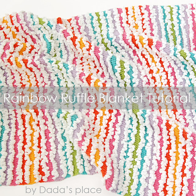 RAINBOW SPRING RUFFLE BLANKET FREE CROCHET PATTERN NewsHighLight