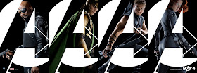 The Avengers Teaser Character One Sheet Movie Posters - Samuel L. Jackson as Nick Fury, Tom Hiddleston as Loki, Jeremy Renner as Hawkeye & Scarlett Johansson as Black Widow