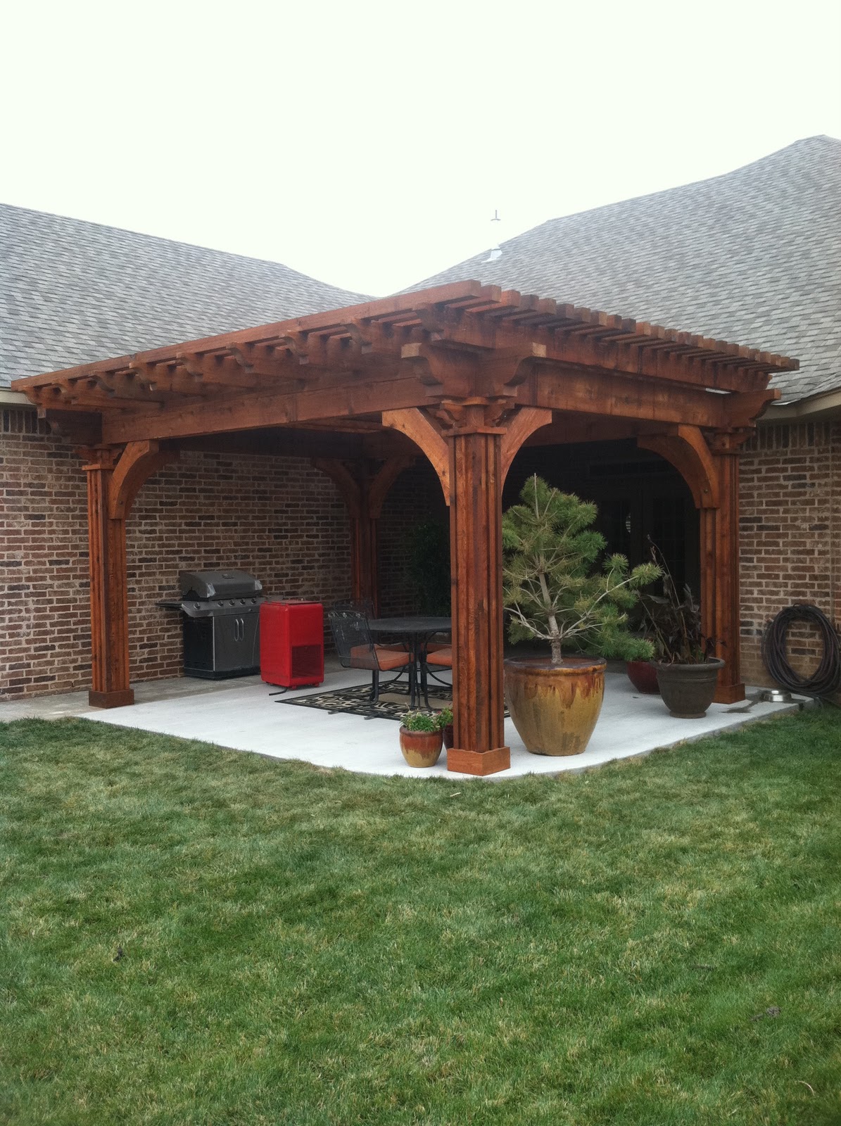Pergolas, Arbors and Decks in Lubbock, TX Bold and Bulky Pergola in